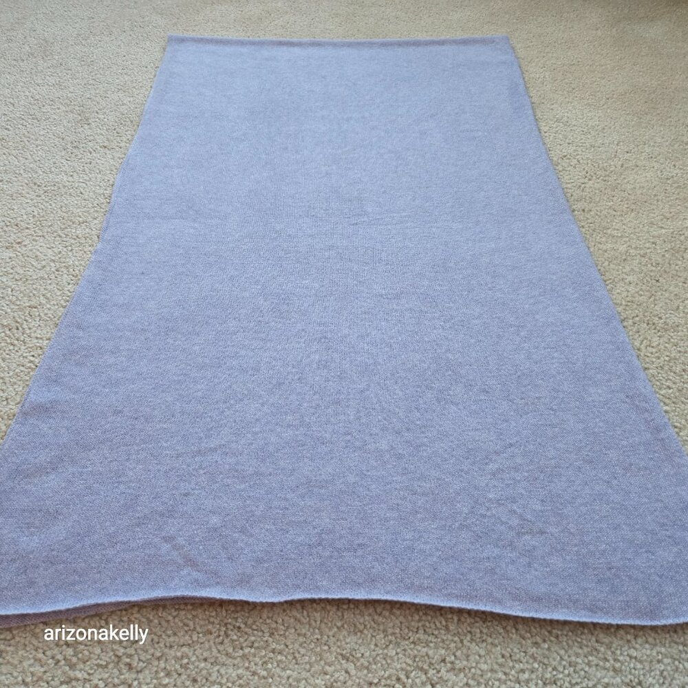The Cashmere Project Heathered Lavender Knit Scarf - Picture 11 of 14